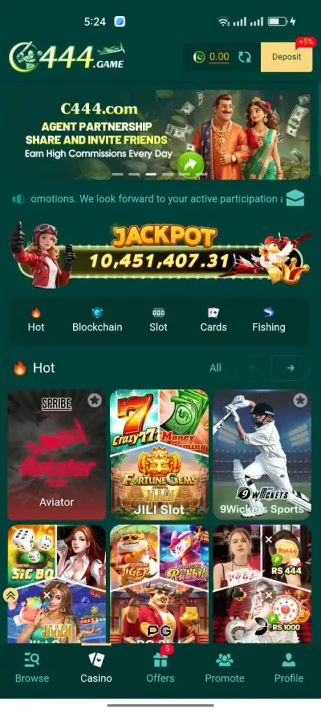 C444 Game Top And Reliable Earning App 2025