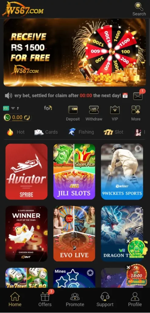 W567 Game Earning App In Pakistan 2025